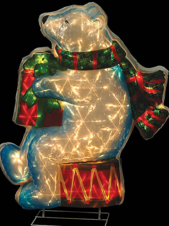 Lianos Illuminated Christmas Plastic Figure Bear Height 78cm