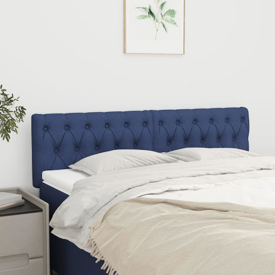 vidaXL Fabric Blue Bed Headboard 160x78cm