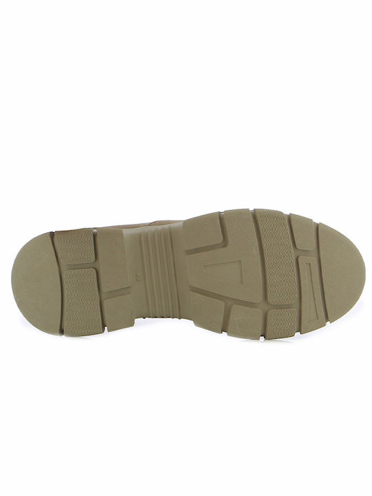 Leather Men's Boots Beige