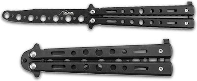 Alpin Butterfly Knife Black with Blade made of Stainless Steel