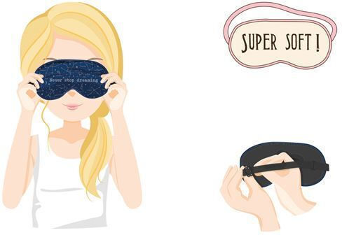 Legami Milano Never Stop Dreaming Sleep Mask 20x10cm Multicolour