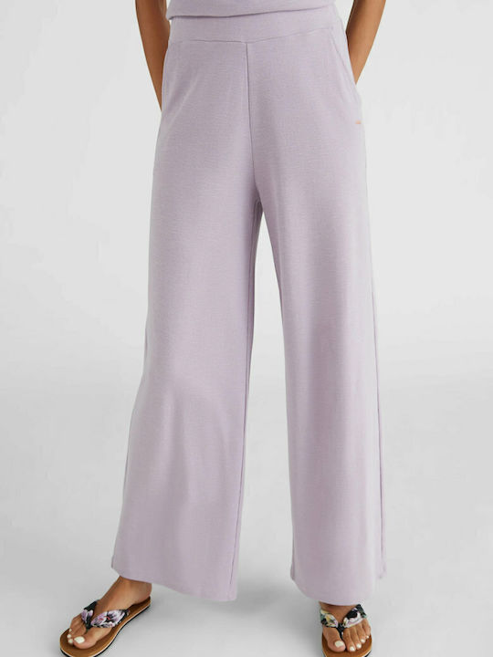 Structure Hohe Taille Jogginghose Breit Lila