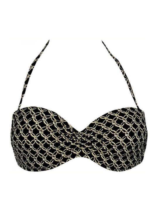 Rock Club Strapless Bikini BP-2174 Black BP2174.como