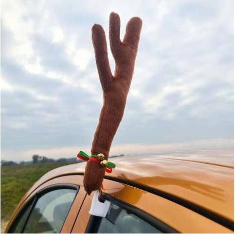 Xtrobb 1cm Decorative Reindeer Horns and Nose for Car 12x43cm