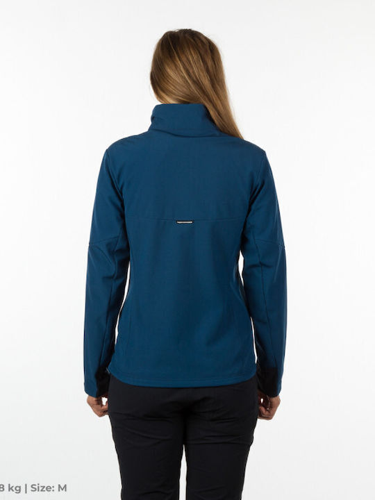 Northfinder Alicia Women's Hiking Short Sports Softshell Jacket Waterproof and Windproof for Winter Navy Blue