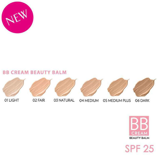 Golden Rose BB Light 01 Face Day Balm with SPF25 for Moisturizing & Blemishes with Vitamin E 30ml