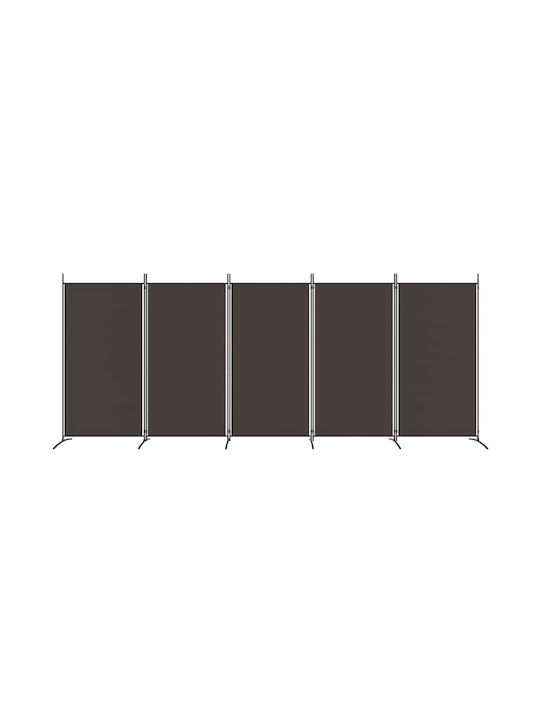 vidaXL Fabric Room Divider with 5 Panels 433x180cm