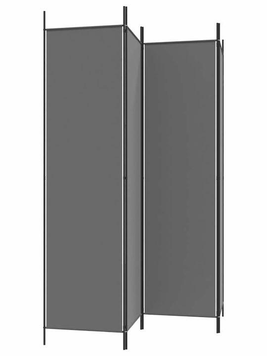 vidaXL Decorativ Paravan Tesatura cu 4 Panouri Charcoal 200x200cm