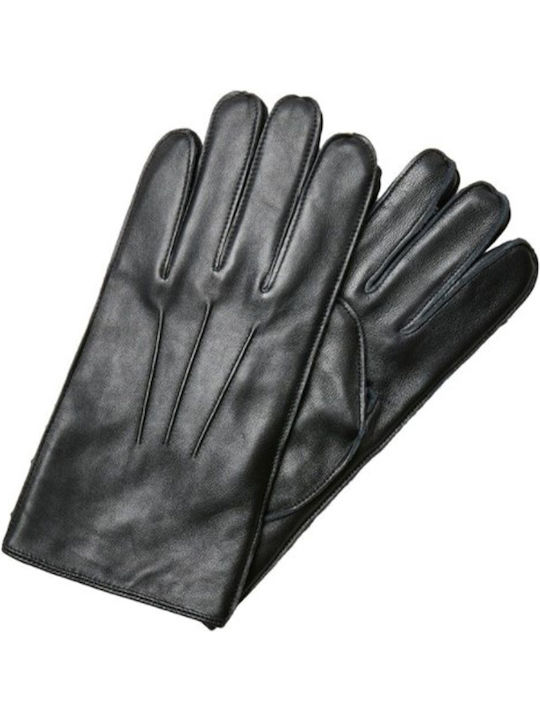 Selected Μαύρα Ανδρικά Δερμάτινα Γάντια