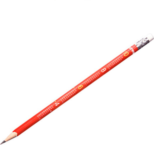 Kores Multiplication tables Pencil HB Set with Eraser Red 12pcs
