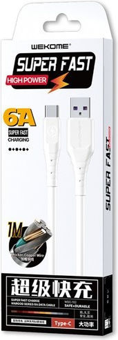 WK WDC-152 USB 2.0 Cable USB-C male - USB-A 30W Λευκό 3m 250704