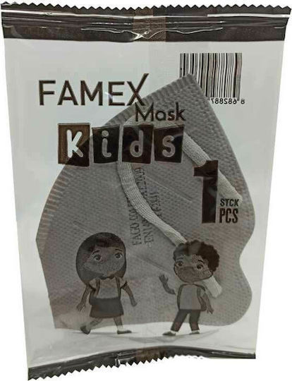 Famex Μάσκα Προστασίας FFP2 NR για Παιδιά σε Γκρι χρώμα 40τμχ