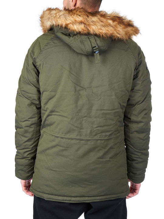 Alpha Industries Explorer Herren Winter Jacke Parka Khaki