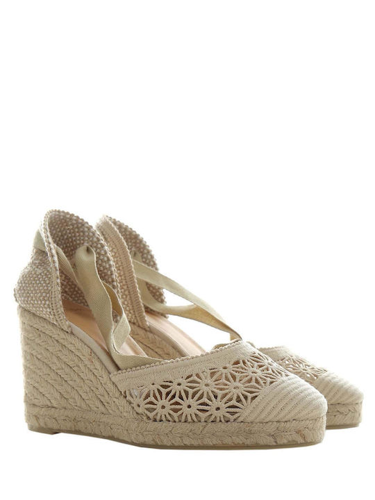 Castaner Casal Damenplattformen im Espadrilles-Stil Beige