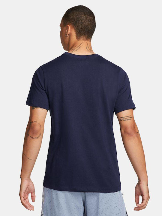 Nike Giannis Ανδρικό T-shirt Dri-Fit Navy Μπλε με Στάμπα