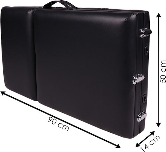 Wooden Folding Black Massage and Physiotherapy Bed 207x52cm