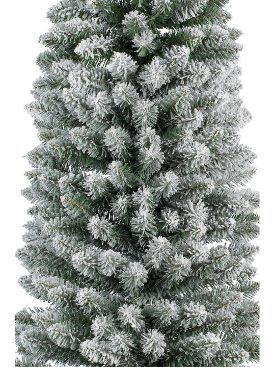 Christmas Tree Pencil Pine Slim Snowy 210cm with 574 Branches