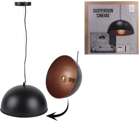 Pendant Light Black Bell 40x40x20cm
