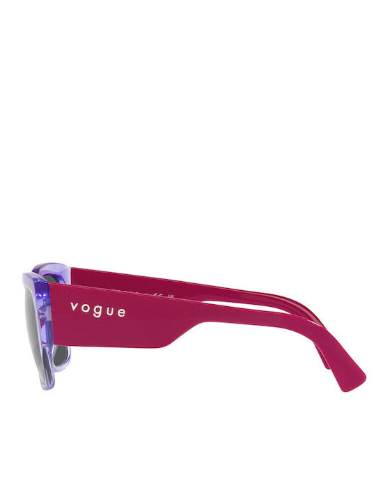 Vogue Women's Sunglasses with Purple Plastic Frame and Gray Lens VO5462S 2950/87