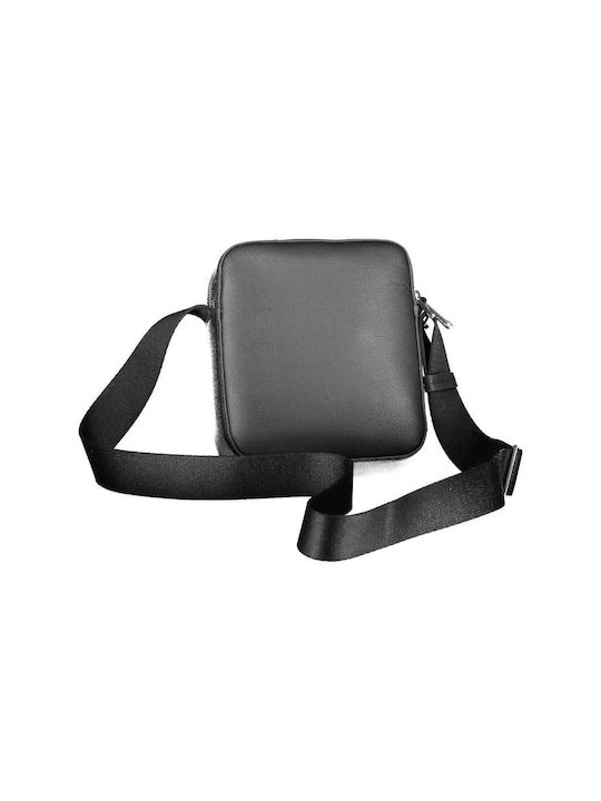 Calvin Klein Piele Geantă pentru bărbați Umăr / Crossbody Neagră