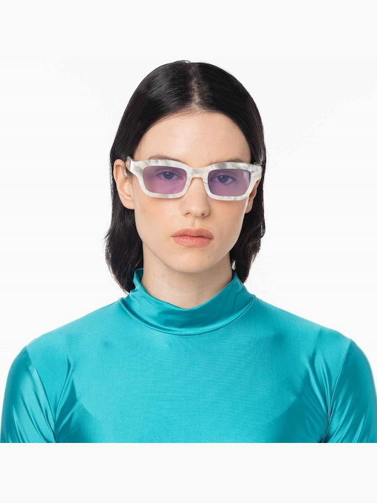 Gast Gate Unisex Sunglasses with Multicolour Plastic Frame and Light Blue Lens GAT03