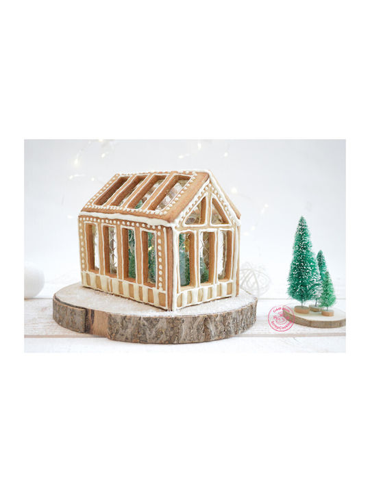 Scrap Cooking Gingerbread Greenhouse Set Christmas Cake Molds Silver 5pcs