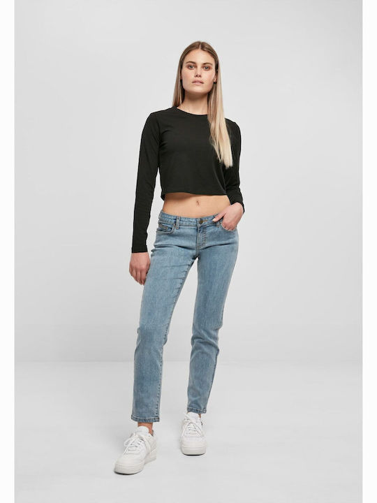 Talie joasă Blugi de damă cu croială dreaptă Light Blue Washed
