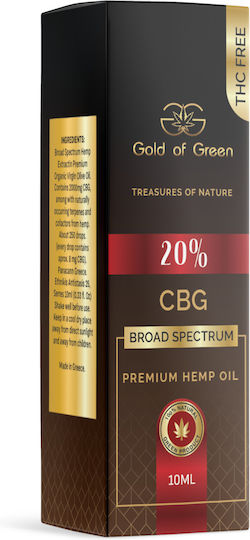 Gold Of Green Масло Канабис 2000мг с 20% CBG 10мл