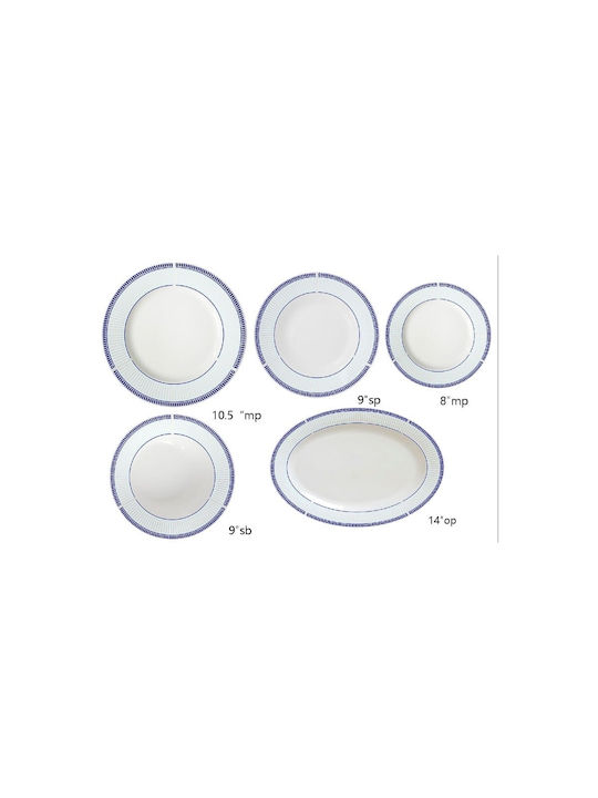 Artekko White Porcelain Dinnerware Set 20pcs