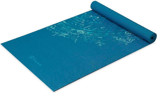 Gaiam Mandala 4mm Στρώμα Γυμναστικής Yoga Μπλε (173x61x0.4cm)