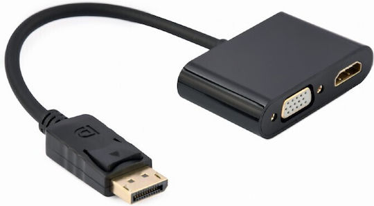 Cablexpert Converter DisplayPort male to HDMI / VGA female 1pcs (A-DPM-HDMIFVGAF-01)