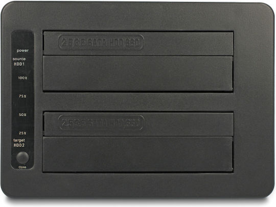 DeLock Docking Station pentru 2 Hard Disk-uri SATA 2.5" / 3.5" cu conectivitate USB 3.0 (64183)