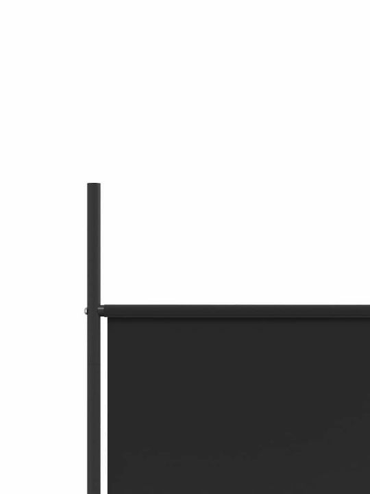 vidaXL Decorativ Paravan Tesatura cu 3 Panouri Black 150x200cm