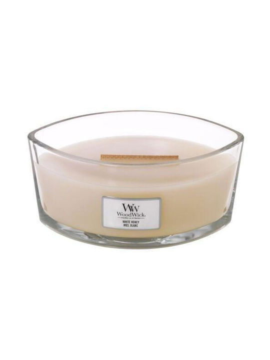 WoodWick Lumânare Aromată Borcan cu Aromă Miere albă 453gr 1buc