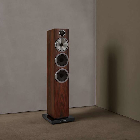 Bowers & Wilkins 704 S3 Ζεύγος Ηχείων Hi-Fi Δαπέδου 150W 3 Δρόμων Π16.5xΒ26.3xΥ92.5εκ. Καφέ