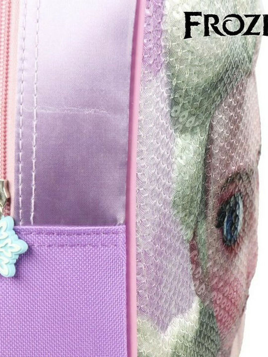 Cerda 3D Elsa Frozen Σχολική Τσάντα Τρόλεϊ Νηπιαγωγείου Λιλά