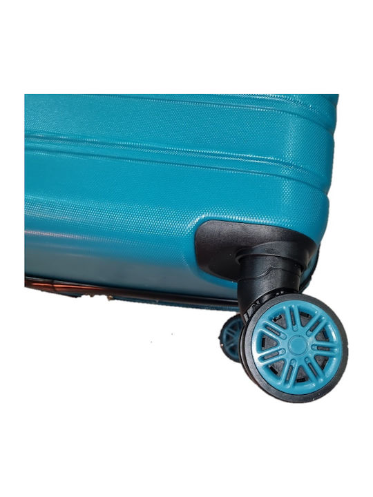 Rain Cabin Hard Travel Suitcase Petrol with 4 Wheels Height 55cm
