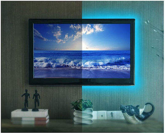 LED Strip TV USB 5V RGB Light 0.5m Type SMD5050 with Power Supply & Remote Control