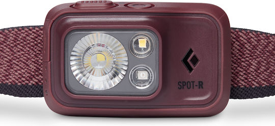 Black Diamond Rechargeable Headlamp LED IP67 with Maximum Brightness 400lm Spot 400-r Bordeaux Red