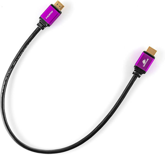Spacetronik Spacetronik SH-SPR005 HDMI 2.1 Ultra High Speed 48Gbps 4K 120Hz HDR VRR Kabel HDMI-Stecker - HDMI-Stecker 0,5m Lila
