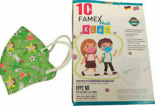 Famex Kids Mask FFP2 NR Schutzmaske FFP2 Grün 40Stück