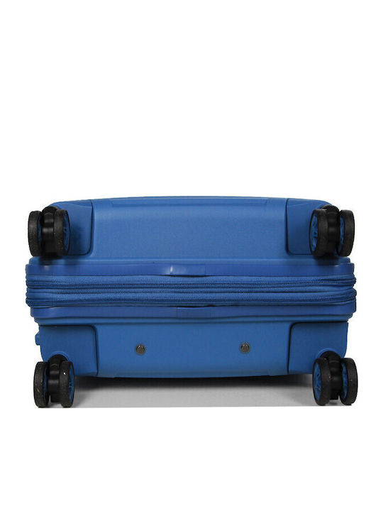 Airtex Paris Μεσαία Βαλίτσα Ταξιδίου Σκληρή Μπλε με 4 Ρόδες Ύψους 65εκ.