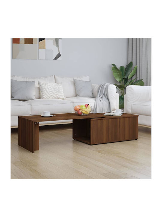 Rectangular Wooden Coffee Table Oak L150xW50xH35cm