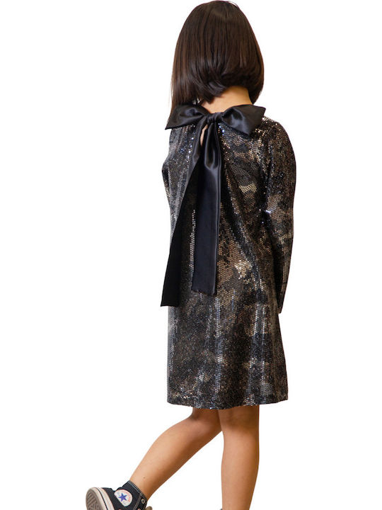 Kinderkleid Langärmelig Schwarz
