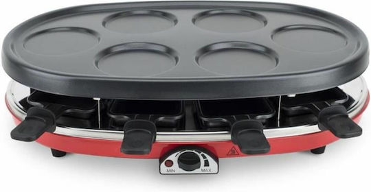 HKoenig Tischplatte Elektrogrill Raclette Glatte und Geriffelte Platte 1500W mit einstellbarem Thermostat 35.5cmx29.5cmcm