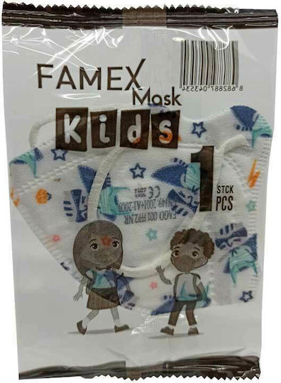 Famex Μάσκα Προστασίας FFP2 NR για Παιδιά σε Λευκό χρώμα με Astrokid 30τμχ