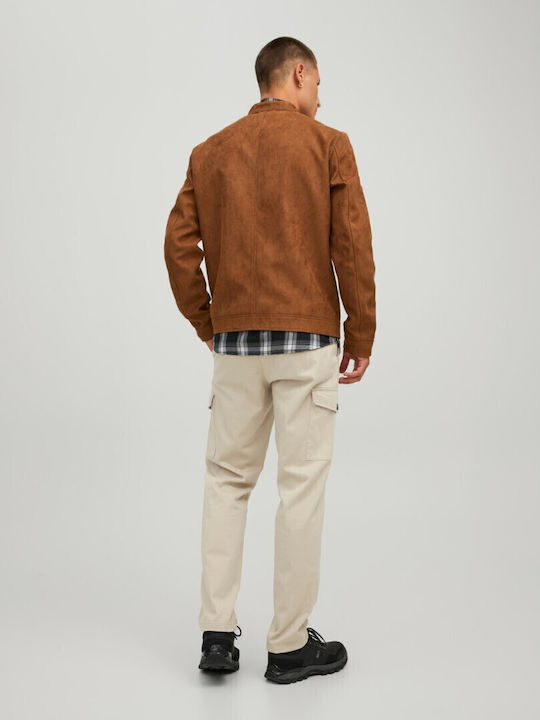 Trousers Cargo Elastic Gray / Oxford Tan
