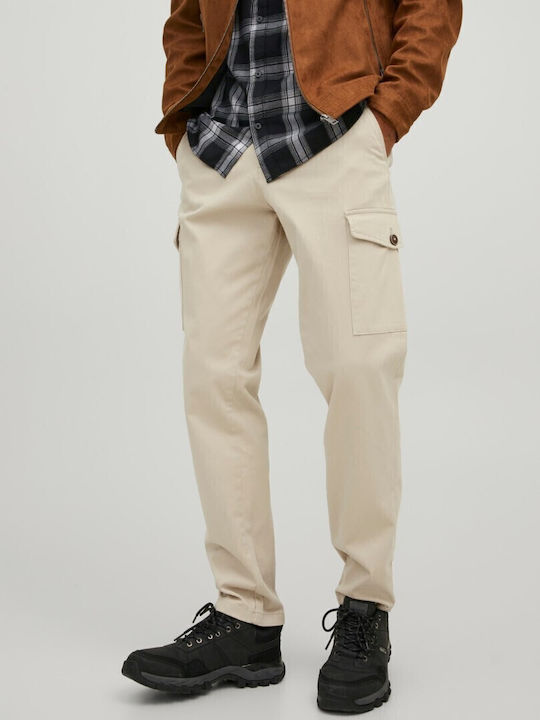 Trousers Cargo Elastic Gray / Oxford Tan