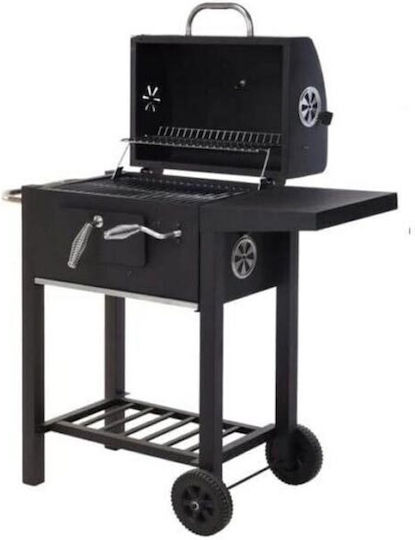 Progarden Holzkohlegrill mit Deckel und Thermometer 45cmx31cm