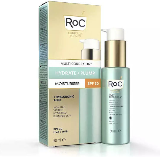 Roc Multi Correxion Serum Hidratant și Anti-îmbătrânire pentru Față SPF30 cu Acid Hialuronic pentru Tonifiere 50ml